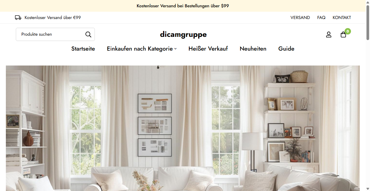 Screenshot von dicamgruppe.de