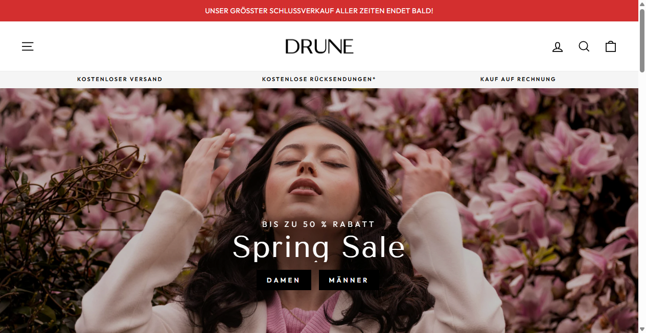 Screenshot von drune.de