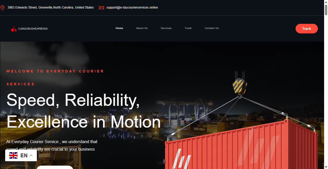 Screenshot von e-daycourierservices.online