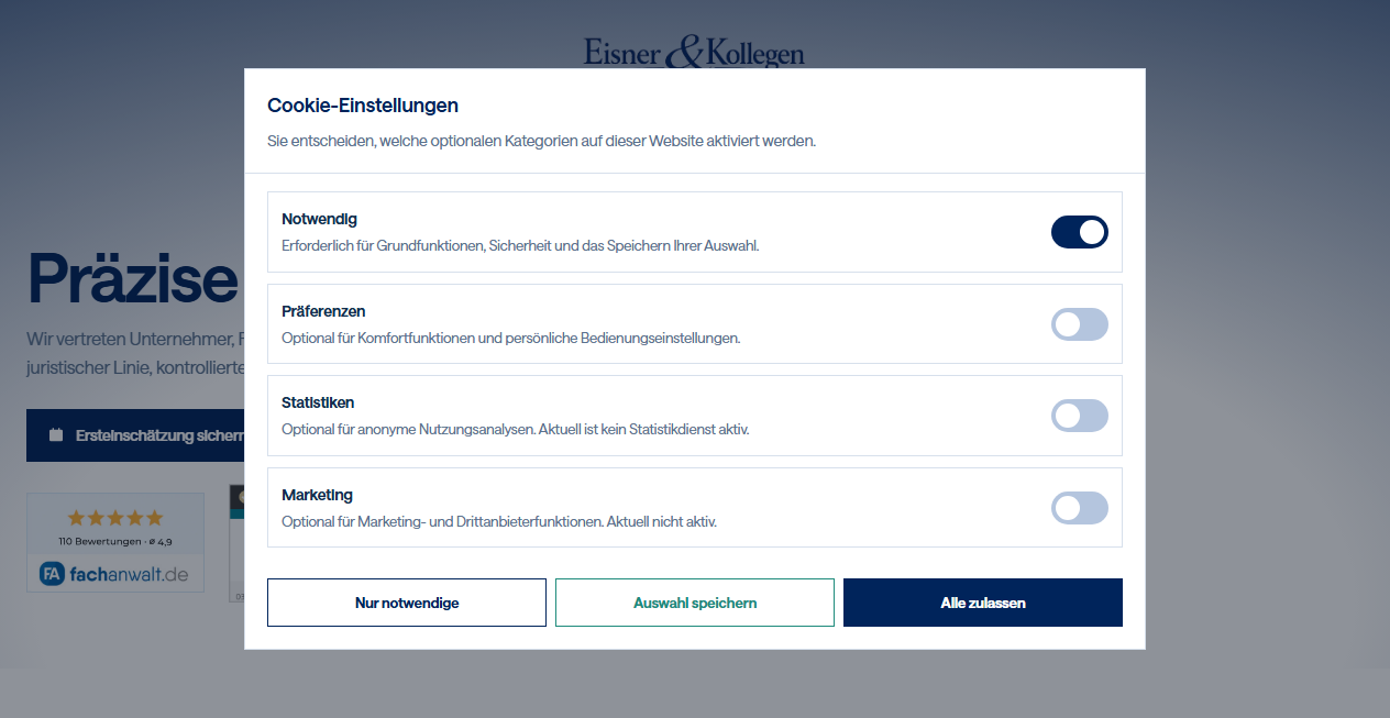 Screenshot von eisner-kollegen.de