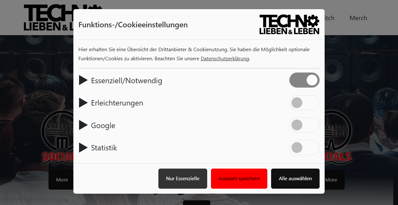 Screenshot von elektrokueche.de