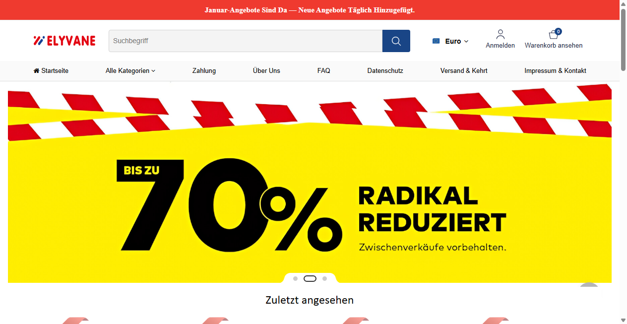 Screenshot von elyvanedepot.com