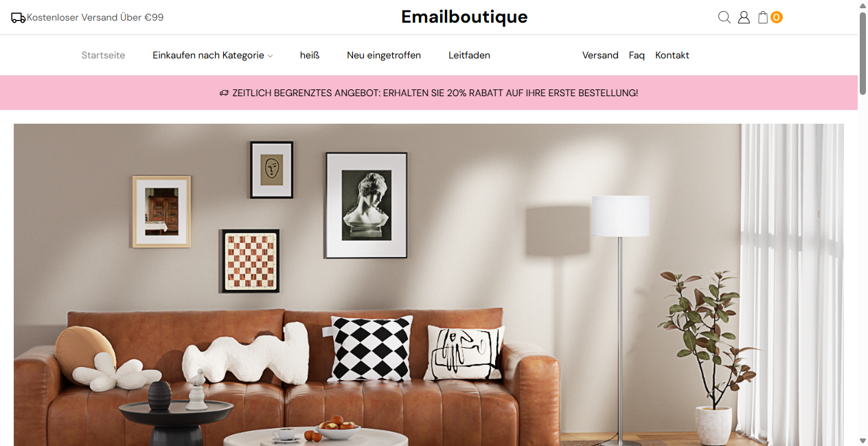 Screenshot von emailboutique.de