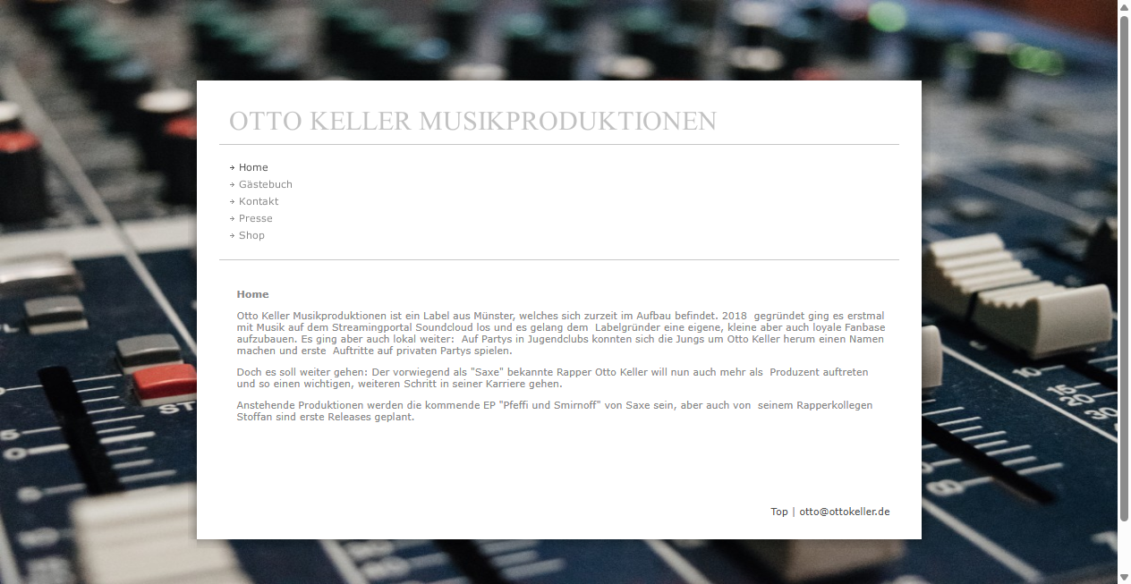 Screenshot von emmakeller.de