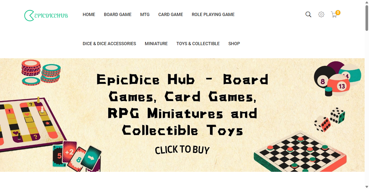 Screenshot von epicdicehub.com