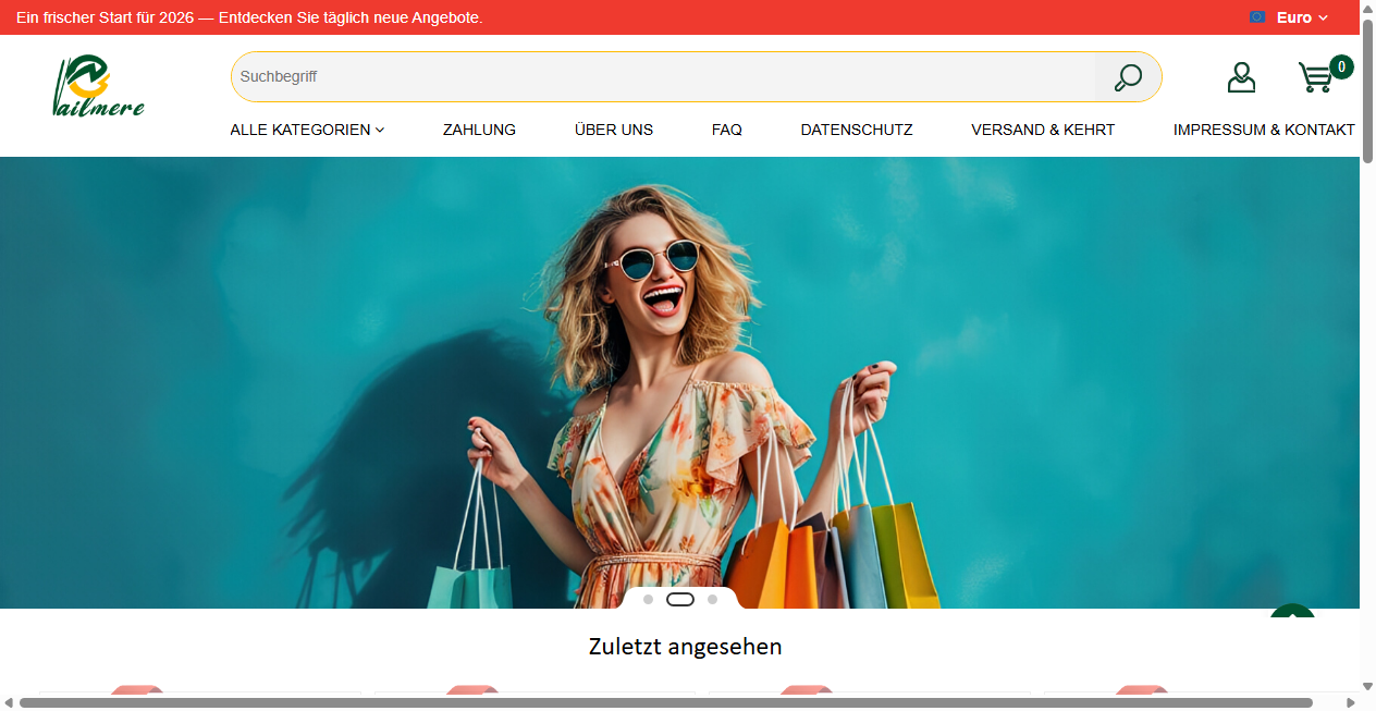 Screenshot von eshop.vailmere.com
