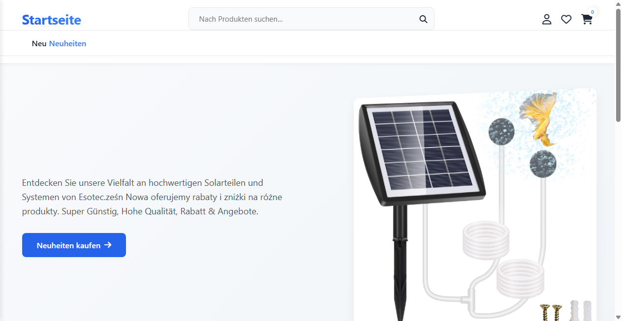 Screenshot von esotecde.shop