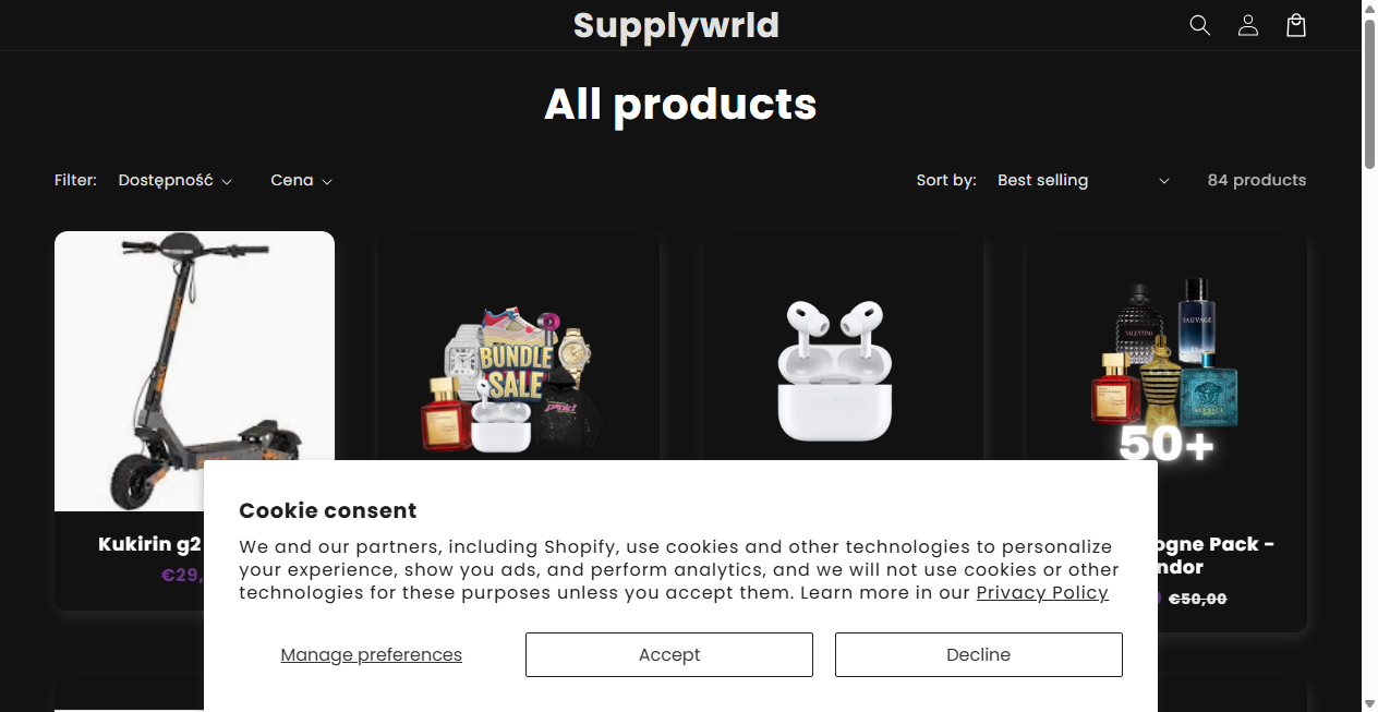 Screenshot von euvendorshub.online