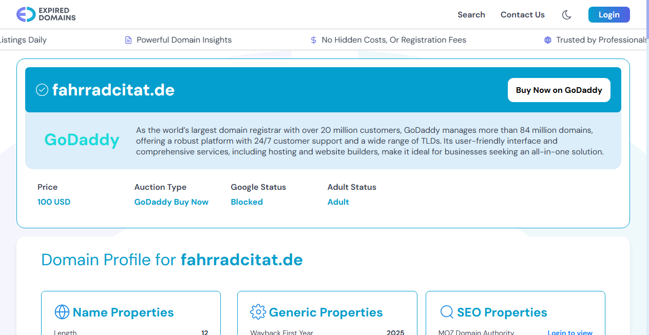Screenshot von fahrradcitat.de