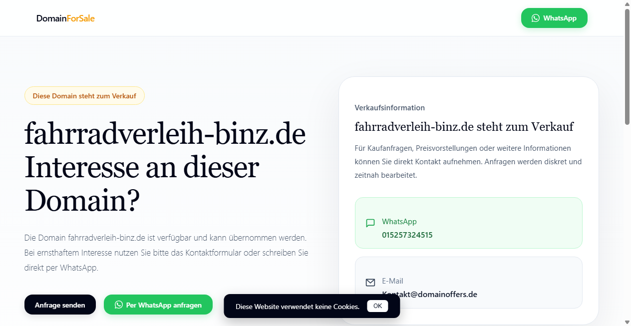 Bestätigte Warnung zu fahrradverleih-binz.de (2026)