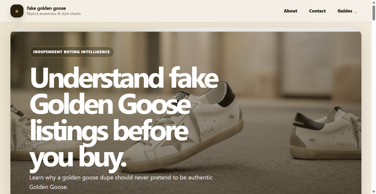 Screenshot von fakegoldengoose.net