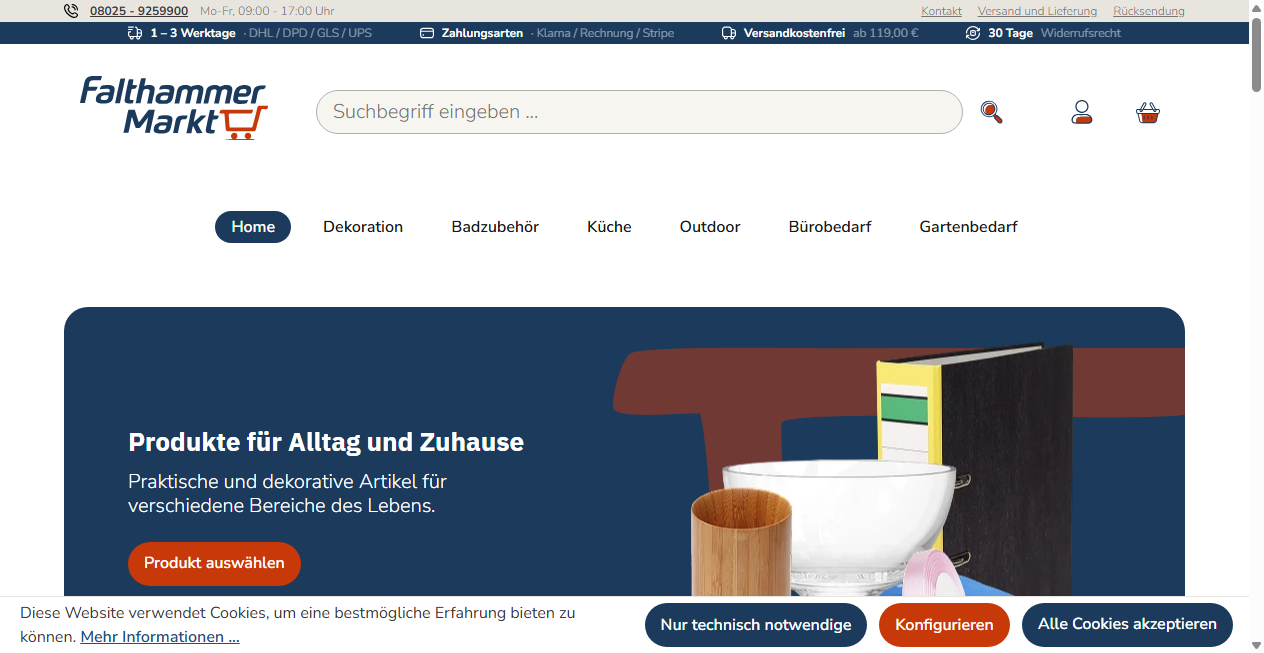 Screenshot von falthammer-markt.com