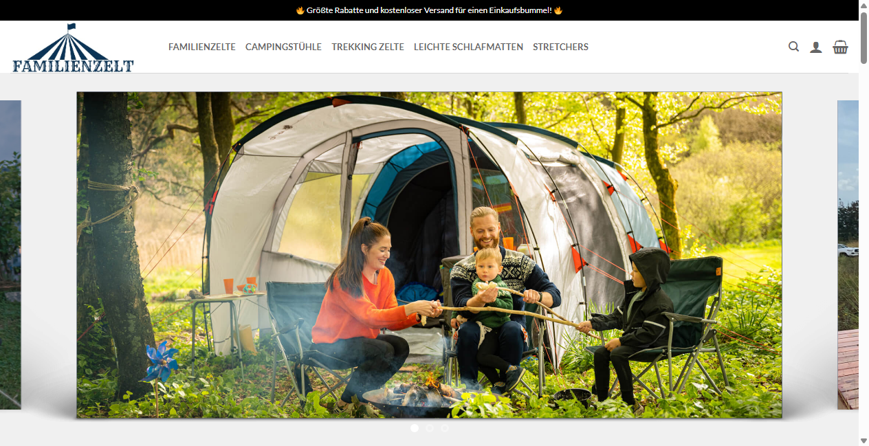 Screenshot von familienzeltneu.com