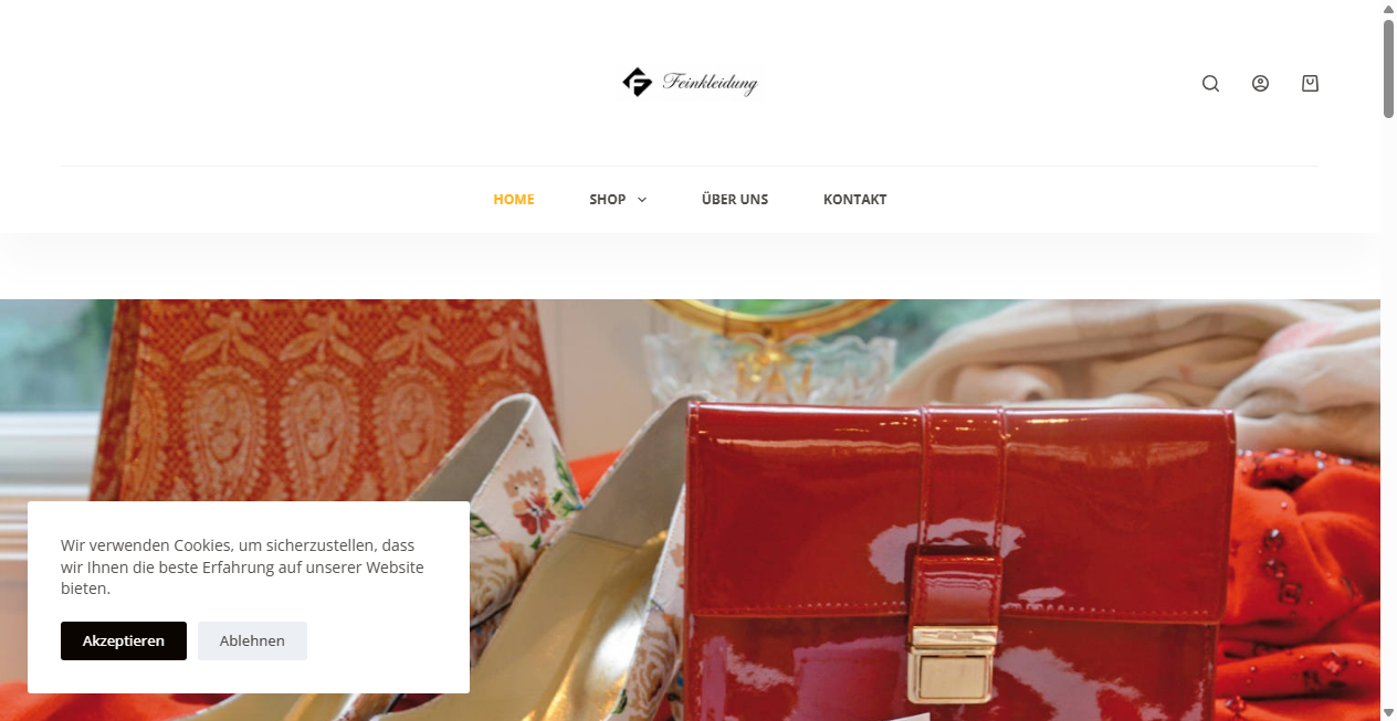 Screenshot von feinkleidung.com