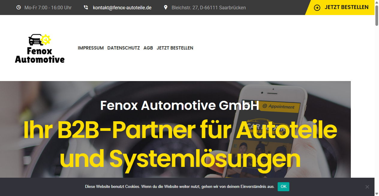Screenshot von fenox-autoteile.de