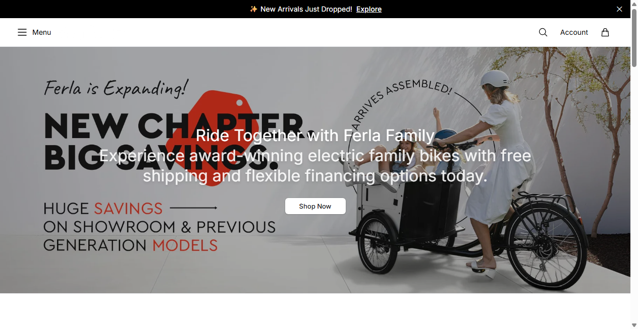 Screenshot von ferlafamilybikesshop.shop