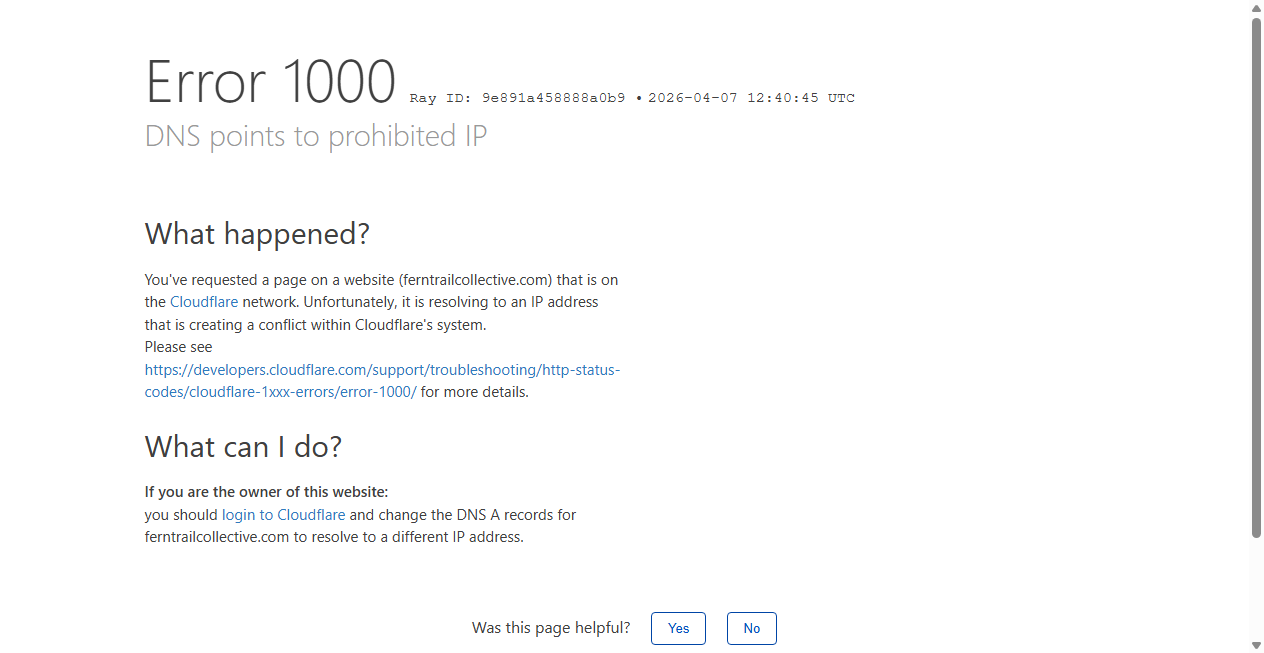 Fake Shop Warnung: ferntrailcollective.com (2026)