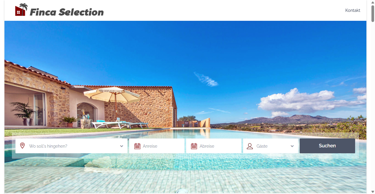 Screenshot von finca-selection.com