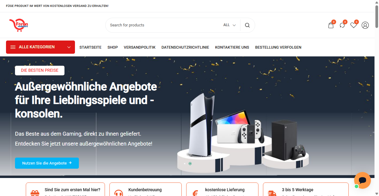 Screenshot von foronhausgeraete.de