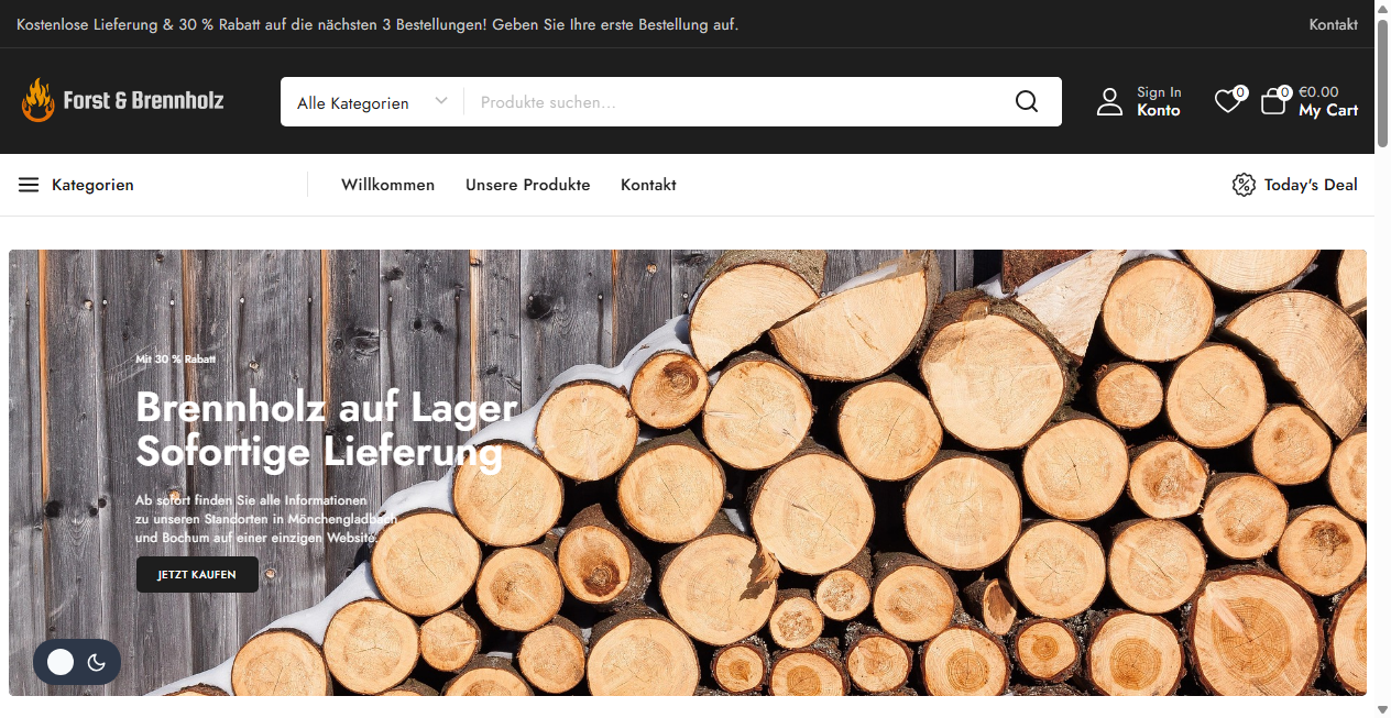 Screenshot von forstbrennholz.de