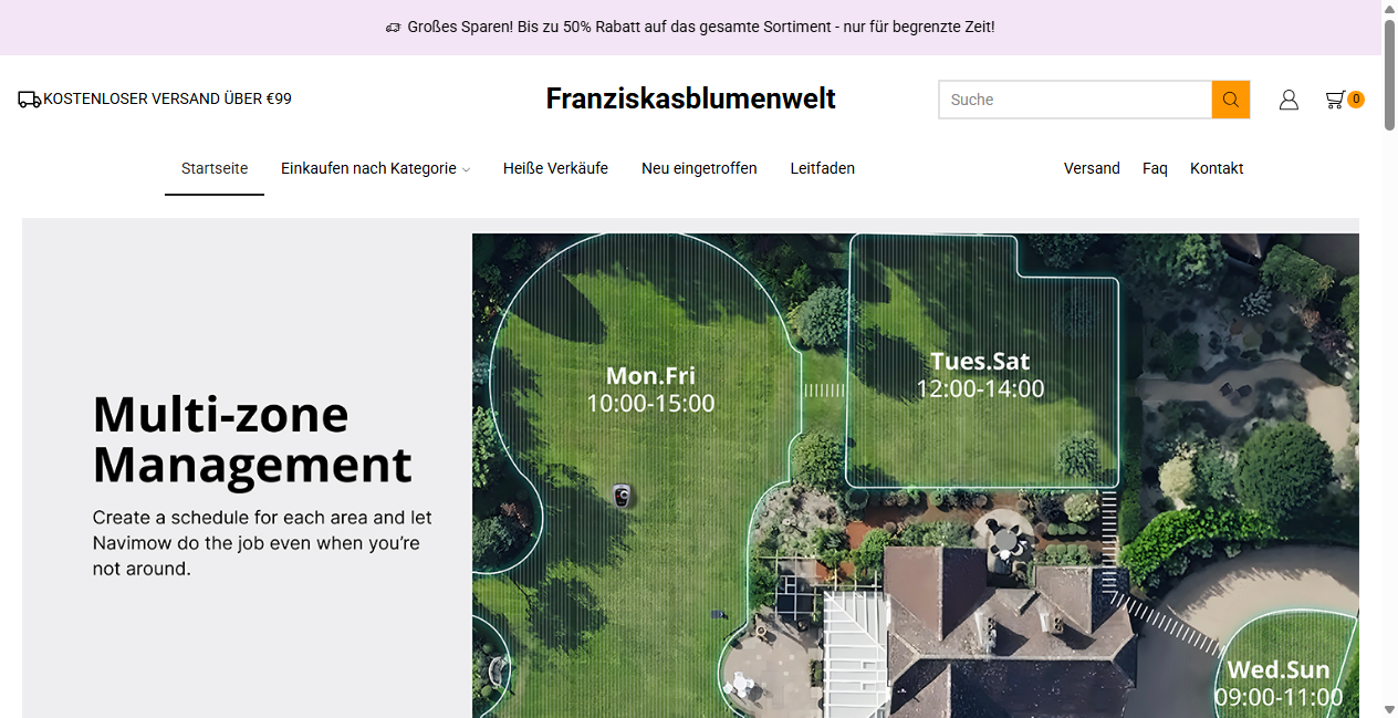 Screenshot von franziskasblumenwelt.de