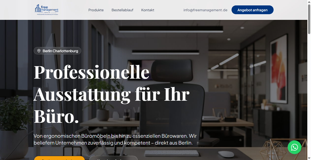 Screenshot von freemanagement.de
