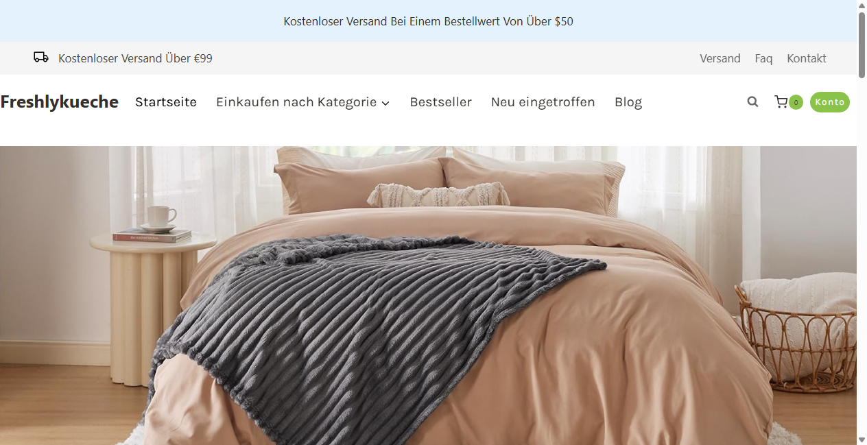 Screenshot von freshlykueche.de