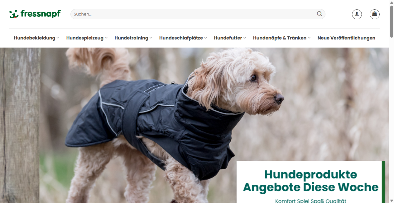 Screenshot von fressnapwindhundde.com