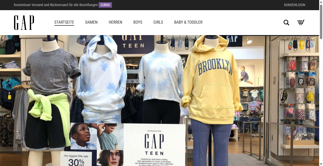 Fake Shop Warnung: gap-outlet.de (2026)