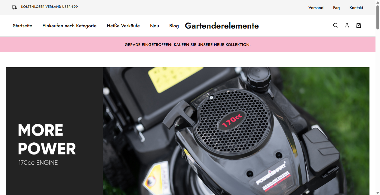 Screenshot von gartenderelemente.de