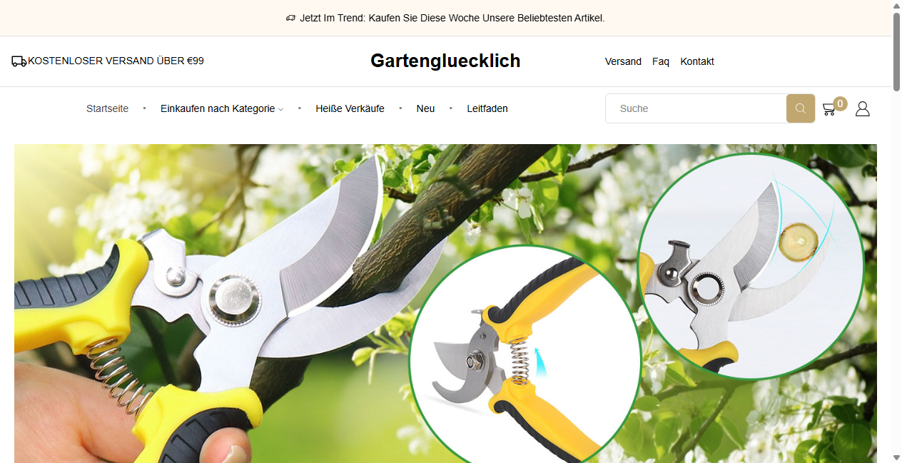 Screenshot von gartengluecklich.de