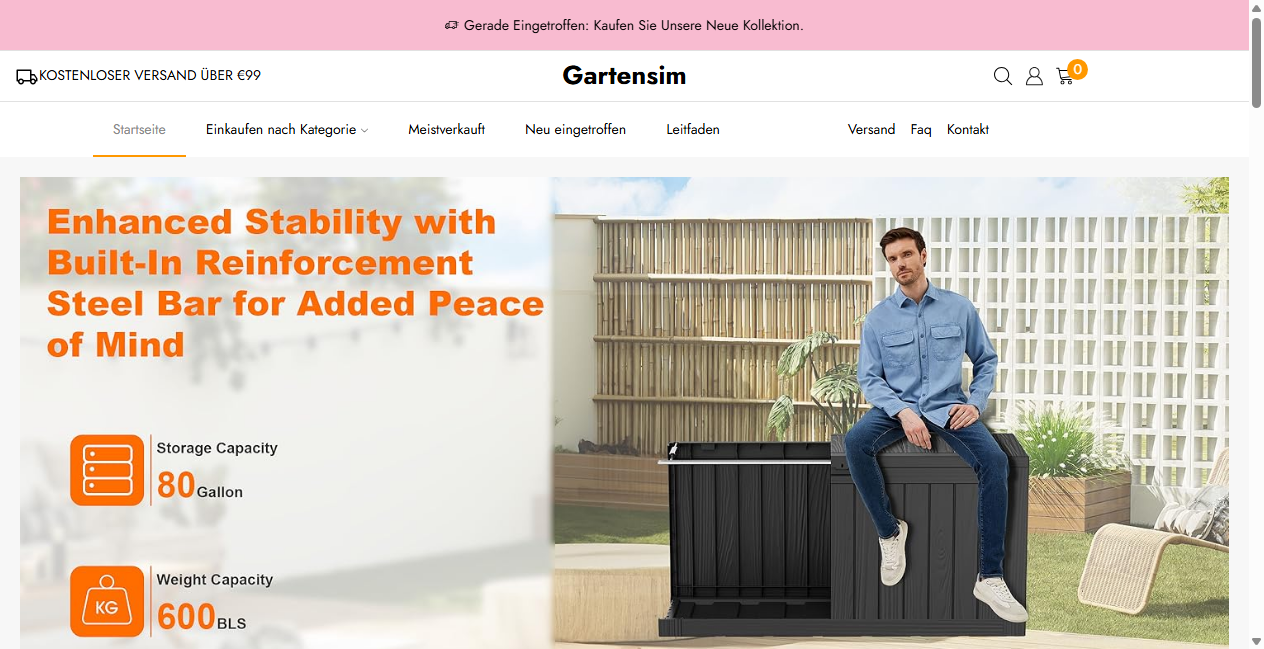 Screenshot von gartensim.de