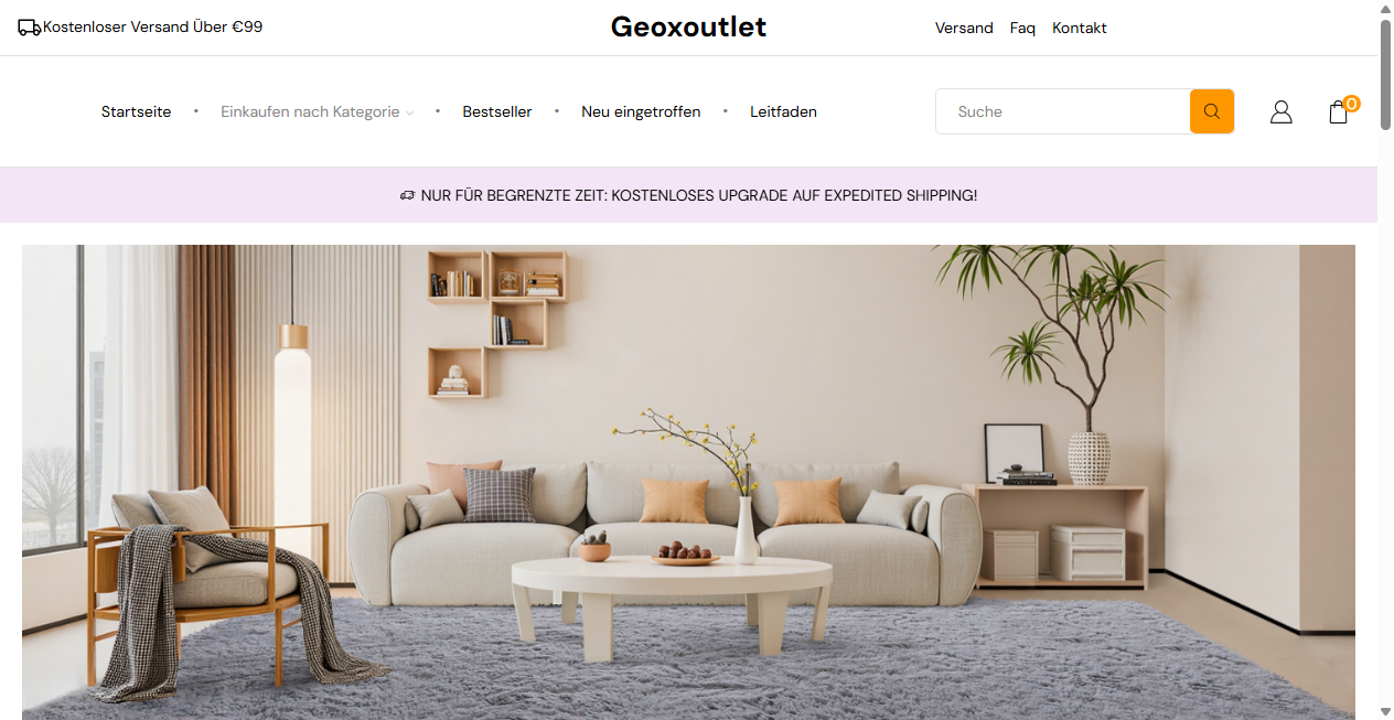Screenshot von geoxoutlet.de