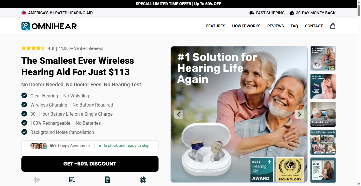 Screenshot von get-omnihear.com