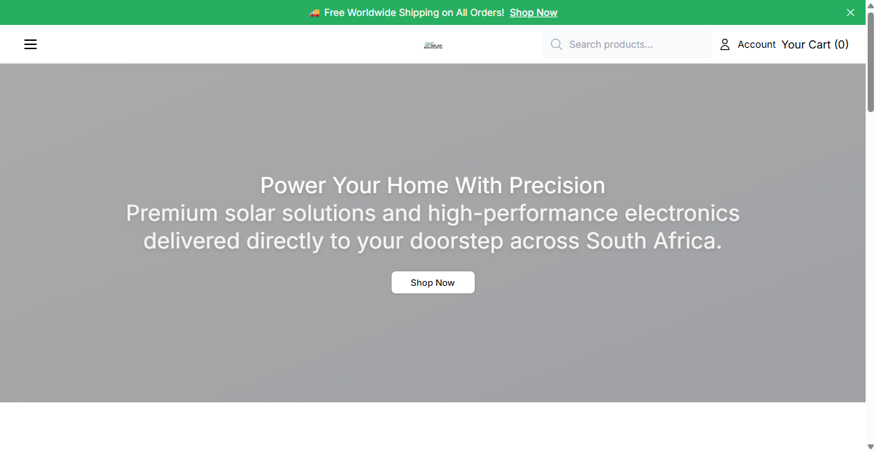 Screenshot von getsolarwarehousesa.shop