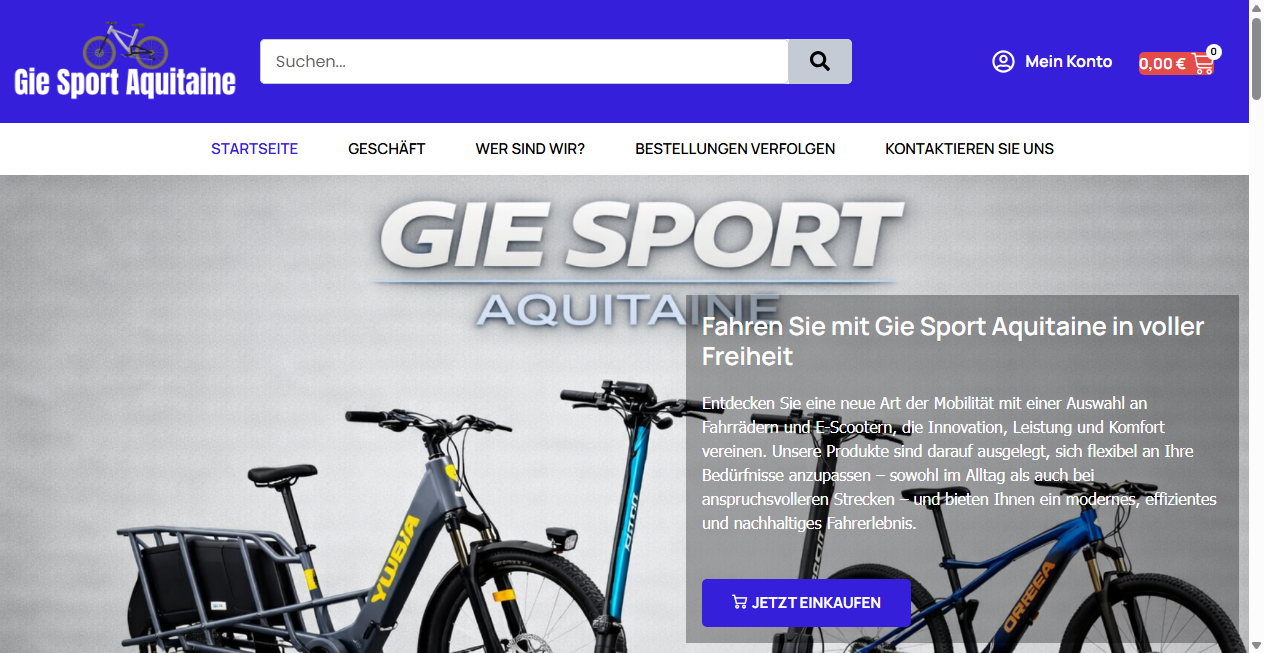 Screenshot von giesportaquitaine.com