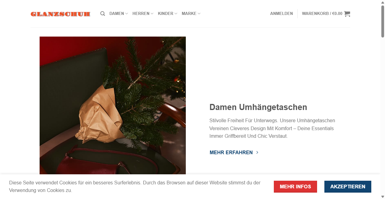 Screenshot von glanzschuh.com