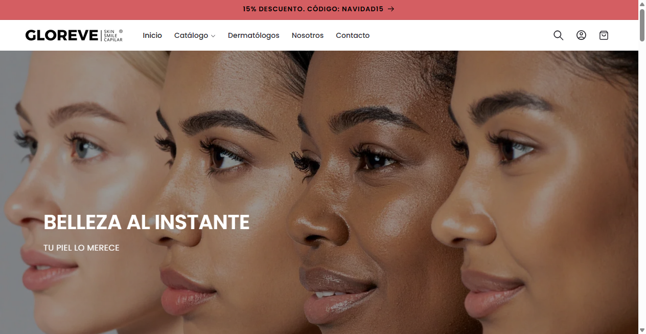 Screenshot von gloreve.com