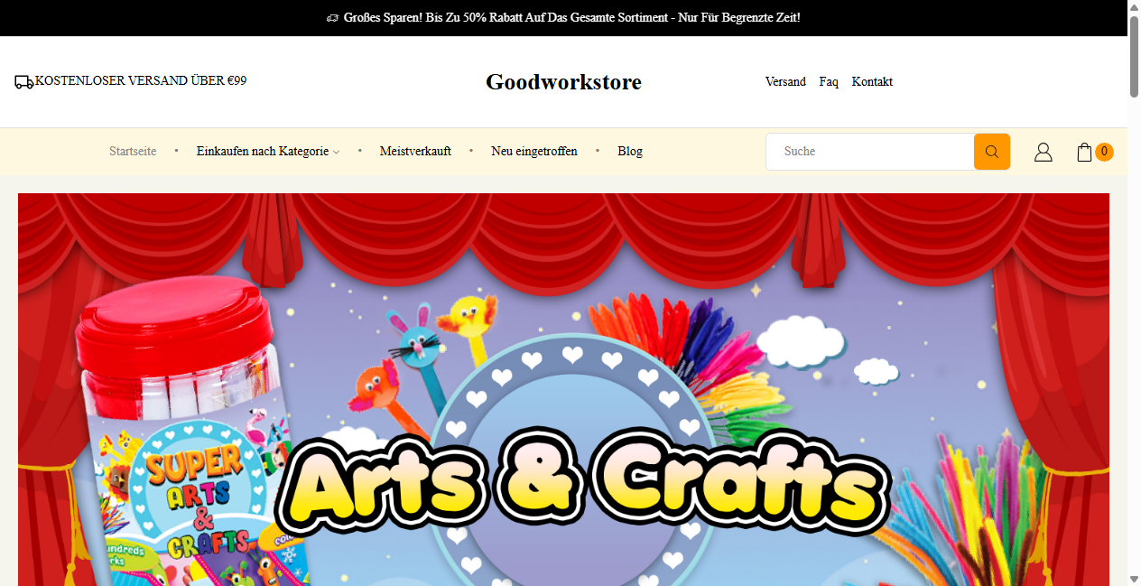 Screenshot von goodworkstore.de