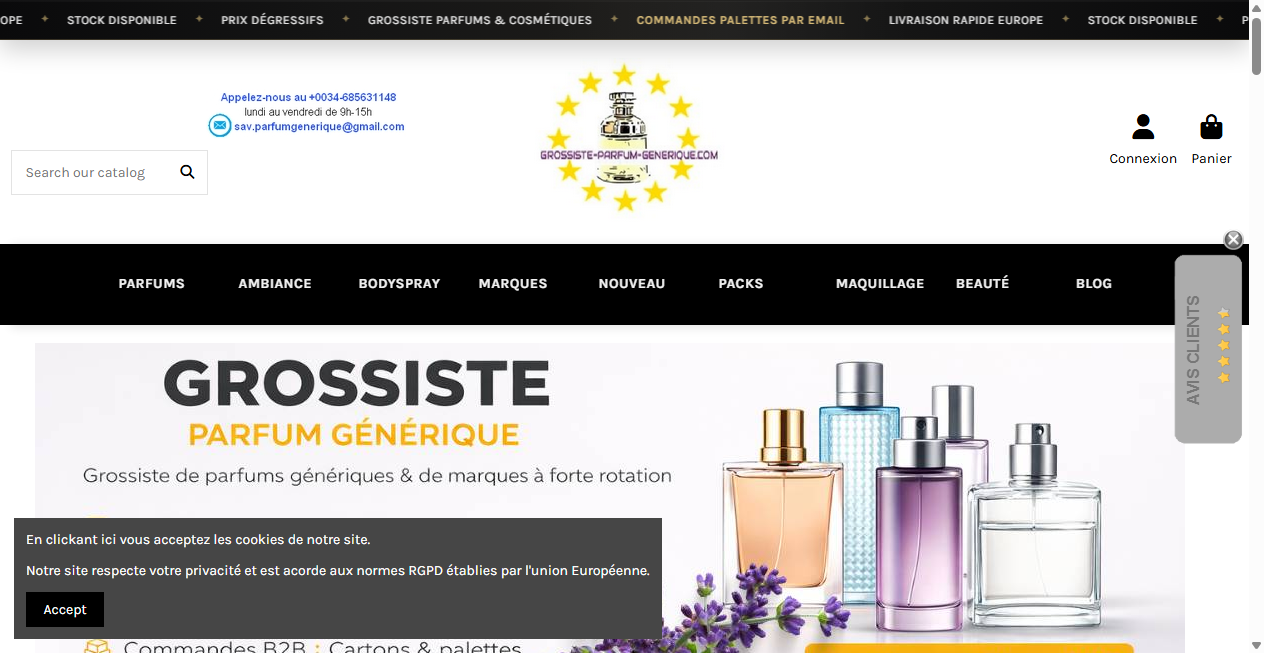 Bestätigte Warnung zu grossiste-parfum-generique.com (2026)