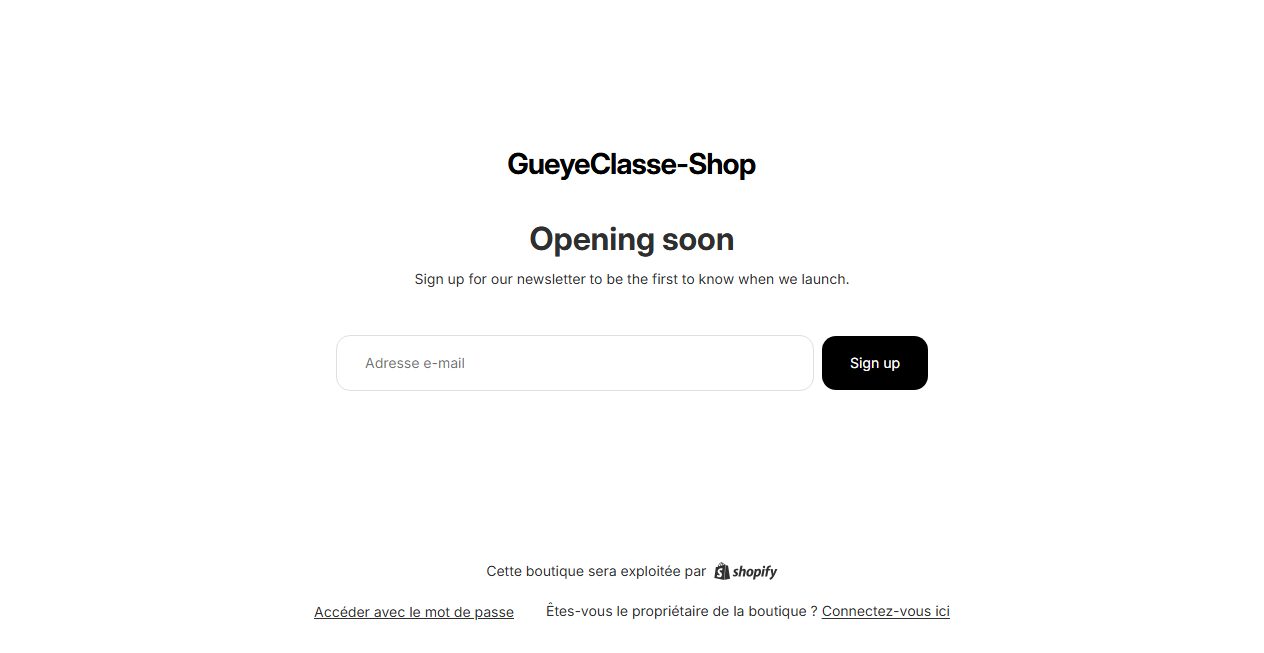 Screenshot von gueyeclasse-shop.com