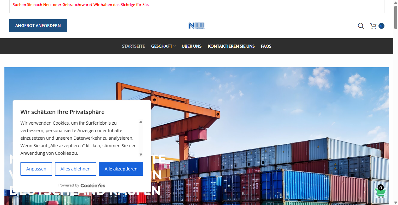 Fake Shop Warnung: hahncontainer.de (2026)