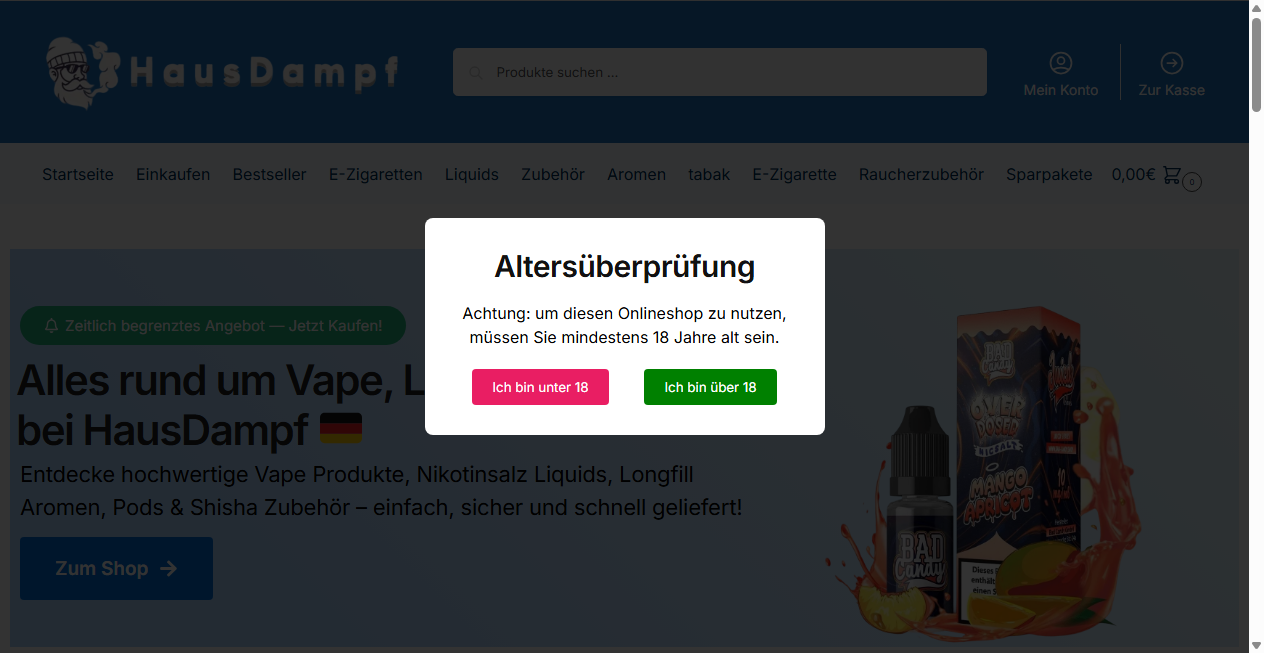 Fake Shop Warnung: hausdampf.com (2026)
