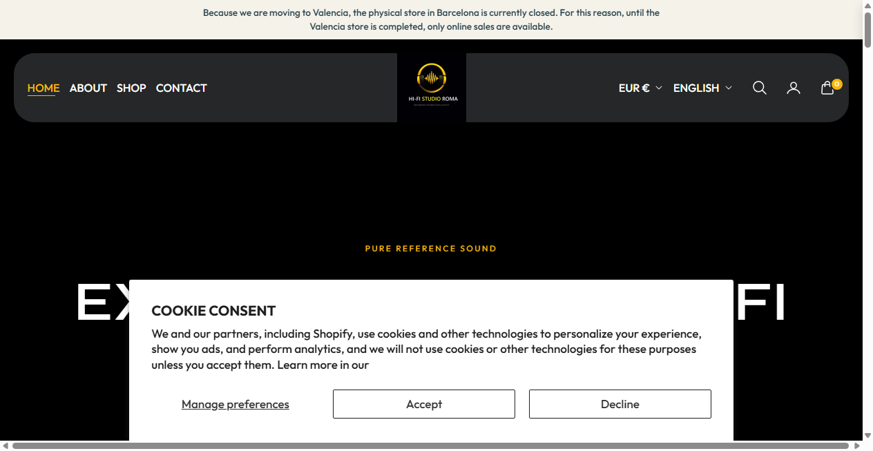 Screenshot von hifistudioroma.com