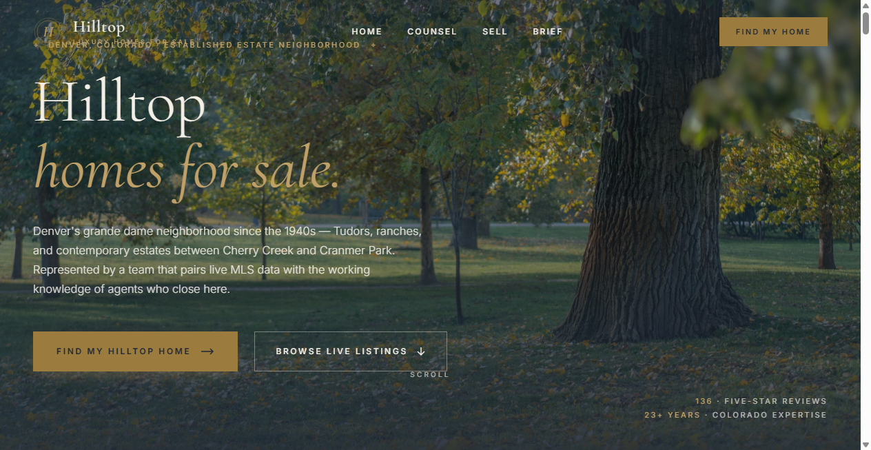 Screenshot von hilltophomesforsale.com