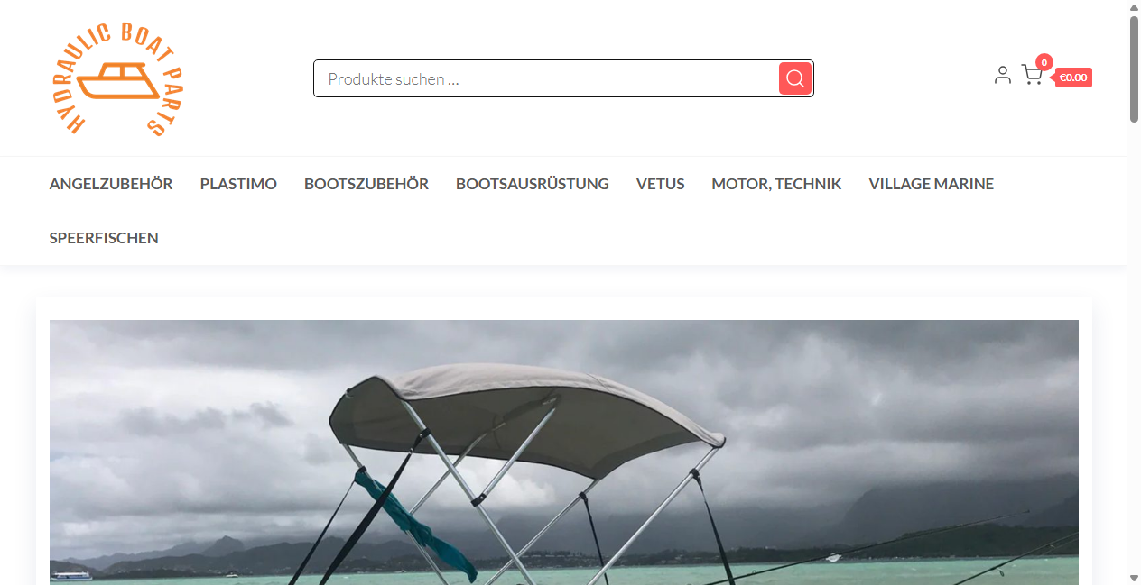 Screenshot von hydraulicboatparts.com