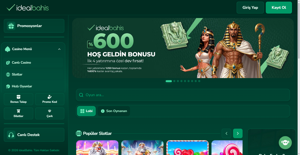 Screenshot von idealbahis630.com