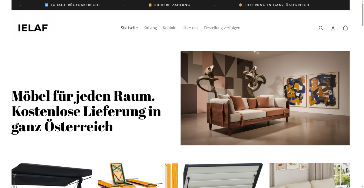 Screenshot von ielaf.shop