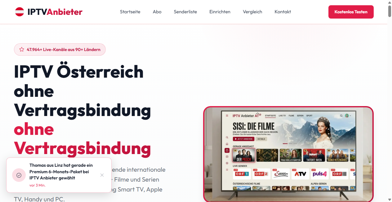 Screenshot von iptvanbieter.at