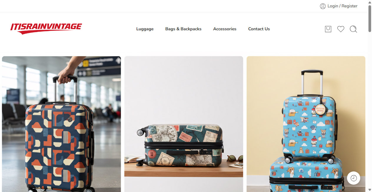 Screenshot von itisrainvintage.com